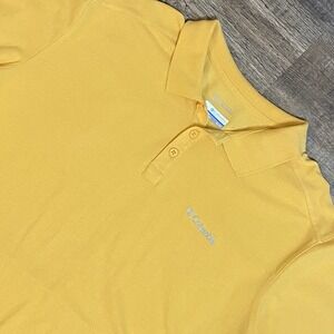 Columbia OmniWick Polo Shirt XL Yellow Golf Performance Athletic Mens Casual